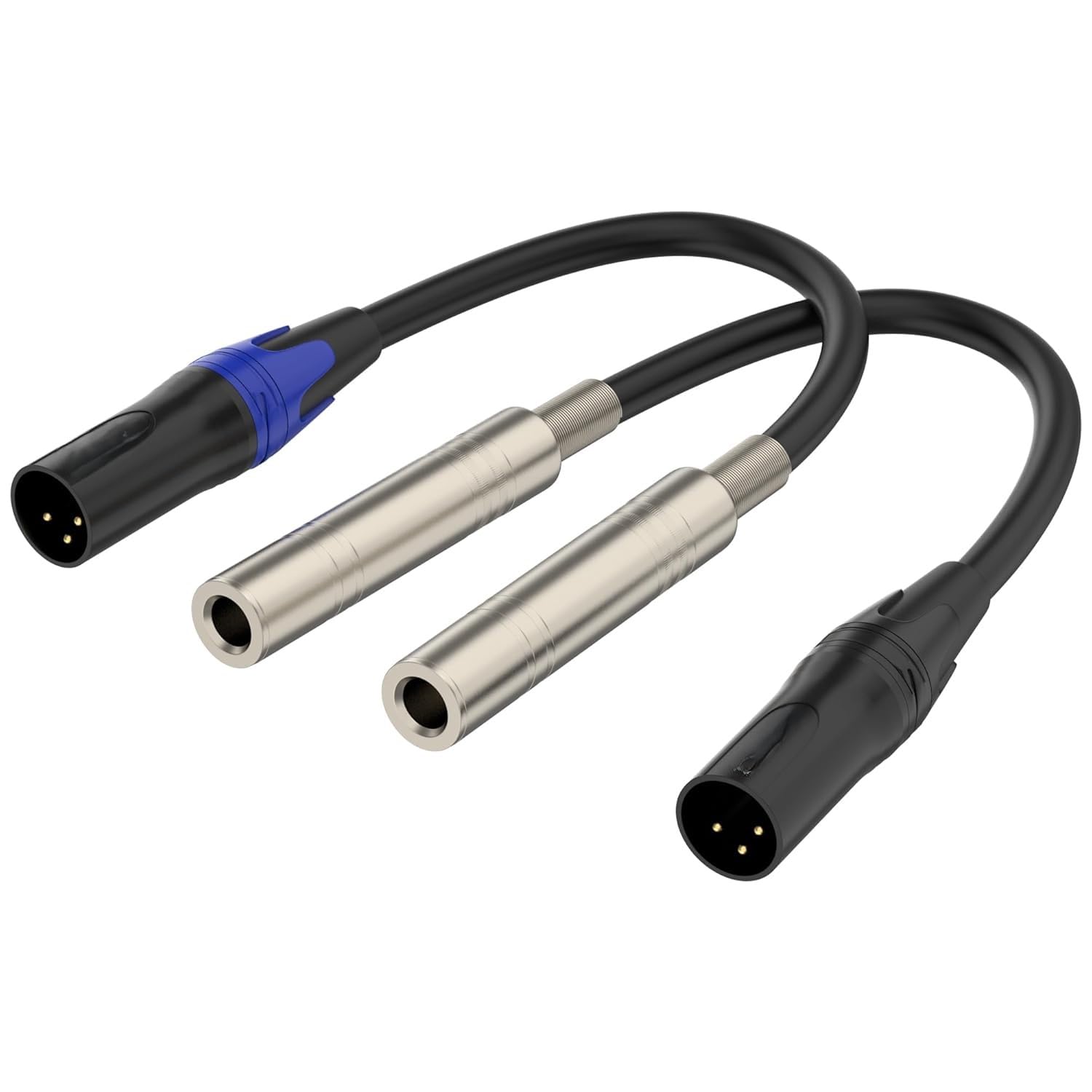 KEBILSHOP 2 Pack XLR Male to 1/4 inch TRS 6.35mm Female Stereo Audio Adapter,3 Pin Female XLR to Quarter inch Interconnect Cable. (6.35mm FEM-XLR MALE, 1 FEET/30 CM)-picture-29