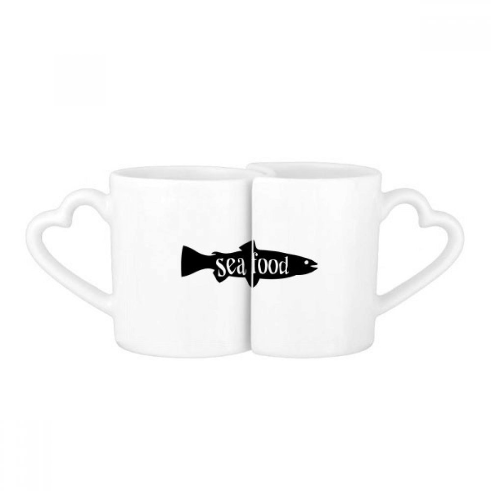 Mug Poisson Animal Noir Silhouette pour savourer votre café en duo lors des matins en amoureux