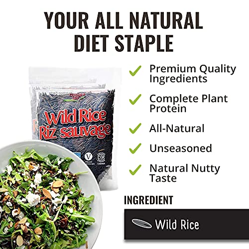 Floating Leaf - Wild Rice, All Natural, Non Gluten, Non-Gmo, Kosher And Vegan Pure Long Grain Wild Rice, Healthy Food For The Whole Family, Pack Of 3 X 250G #TOP3