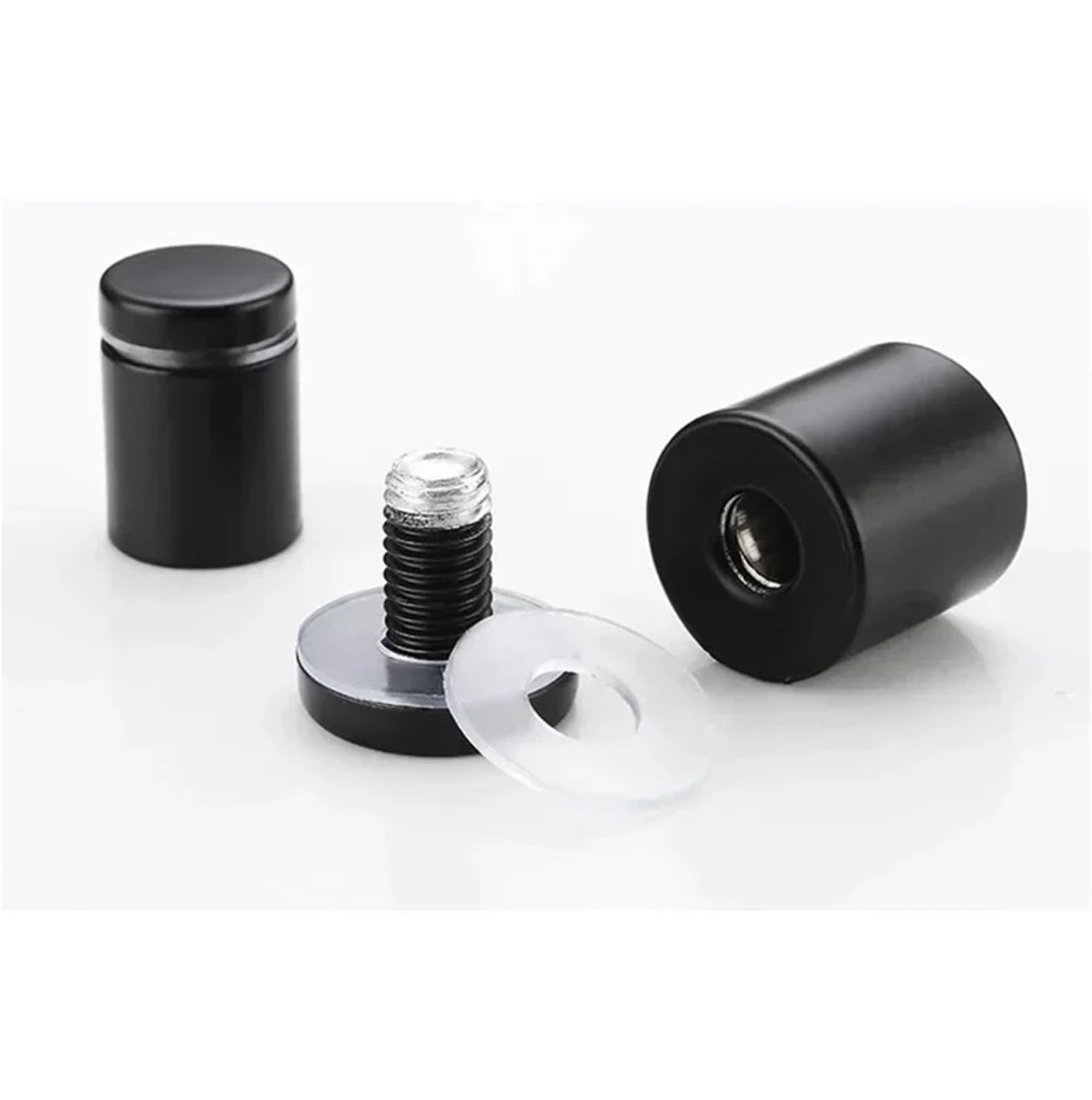 Separadores de Pared 10 Uds. De sujetadores de 12mm, separadores publicitarios, clavos, tornillos fijación for cartelera, Hardware(WHITE,30PC,12x30mm)