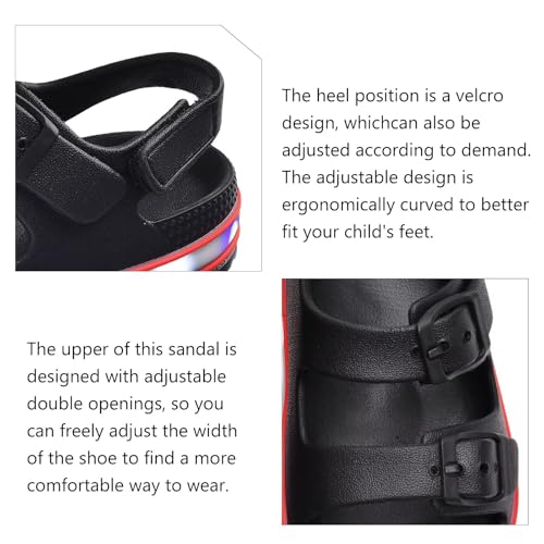 GULAKY Toddler Sandals Girls Boys Light up Double Buckle Sandals Children's Adjustable Back Strap Water Sandal Kids Beach Shoes4