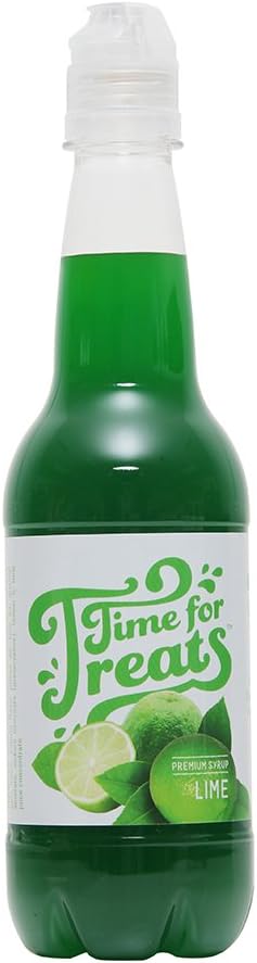 TIME FOR TREATSFlavored Syrup for Snow Cones, Homemade Sodas, Cocktails, Coffee, Baking and More 16.9 Fluid Ounce Bottle (Lime)