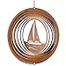 Produktbild CIM Edelrost Windspiel - SEGELBOOT 200 - Abmessung: Ø20cm - inkl. Kugellagerwirbel, Haken und Nylonschnur - attraktive Edelrost Dekoration