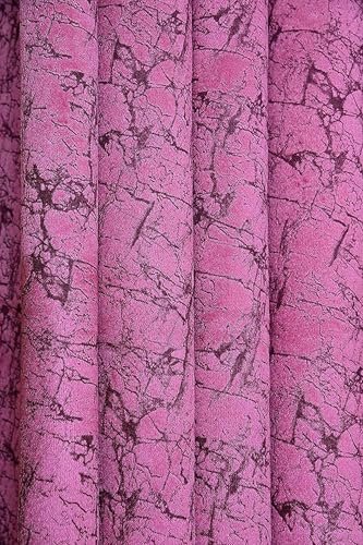 Image of Window Curtain 5 Feet Long for Living Room - Window Curtain Set of 1 Pcs Panel, Velvet Curtain Blackout & Stylish Parda for Home Decor & Office Pink Colour
