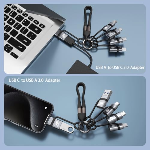 Liaoan USB A to USB C 3.0 OTG Adapter, USB C to Micro Converter, IP to Type-C Converter, and Type-C to USB A OTG 3.0 Adapter (6 Pieces), Supporting Fast Charging and Data Transfer by Liaoan - Image 5