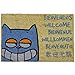 Produktbild KOKO Kokos Fußmatte mit Motiv Katze Willkommen, PVC, Kokosfaser, 60 x 40 cm