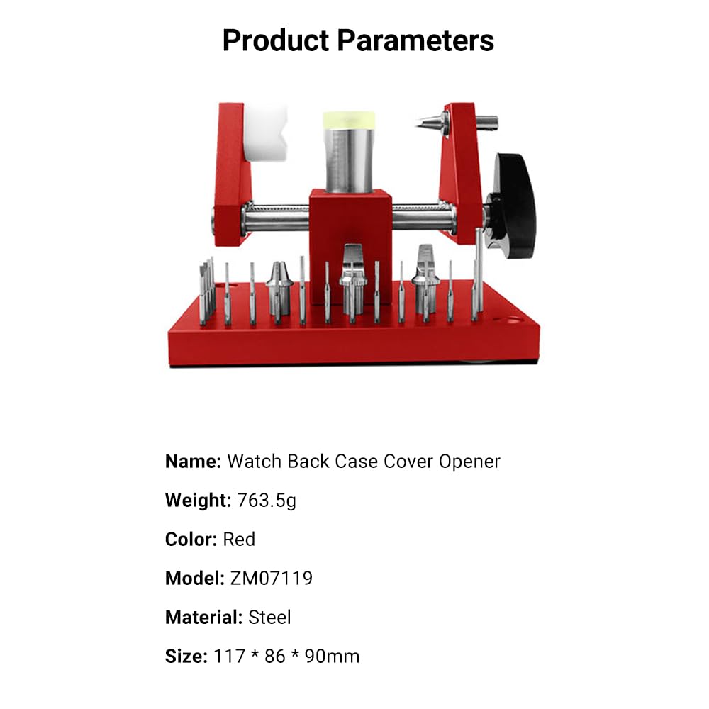Sanfoelek Outil professionnel pour ouvrir le boîtier arrière de montre - Outil de réparation d'horloger - Outil de retrait de maillons de bracelet de montre - Ajusteur de maillons - Outils d'entretien