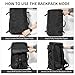 YOUMIAN Large Capacity For Travel Hiking Sports Carry On Backpack Durable Convertible Duffle Bag Laptop airplane (black, 60L-Large)