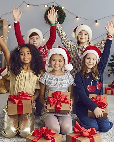 Suilung 24 Pcs Christmas Slap Bracelets Wrist Bands Party Bag Fillers for Kids Unisex Holiday Snap with Santa Snowman Elk Designs Favor, 12 Styles