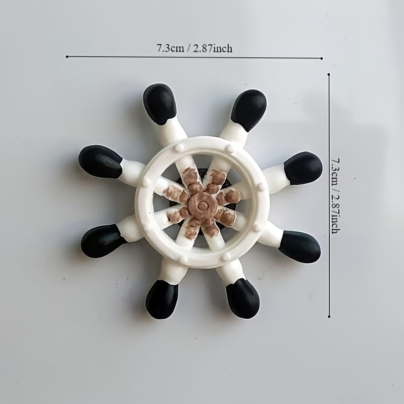 Imanes decorativos de resina para refrigerador, set de 8 miniatura 3