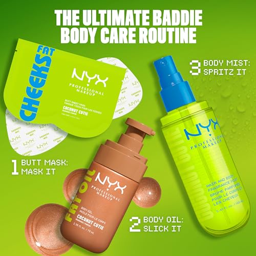 NYX PROFESSIONAL MAKEUP Fat Oil Fat Cheeks Butt Mask, Softening and Smoothing Body Care Sheet Mask For Supple Skin, Coconut Cutie Scent, Vegan & Cruelty-Free - image 7