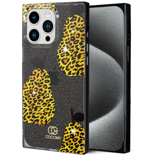 Image of COCOMII Rectangle for iPhone 15 Pro Case, Leopard Pear