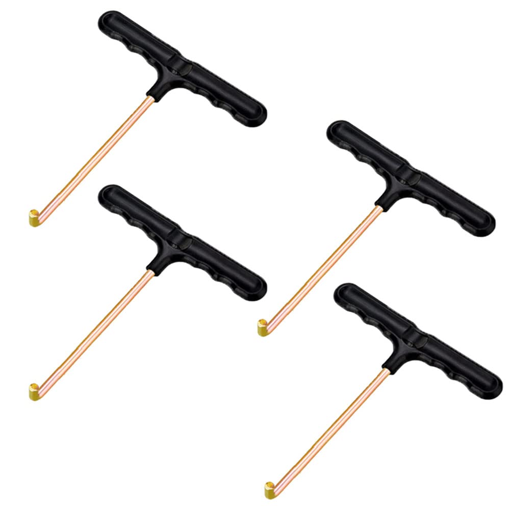 Wmzjnljy 4pcs Skate Lace Tightener Shoe Lace Tightner Shoe Lace Puller Ice Roller Skate Tool Stainless Steel Hockey Sports Skate Key Tool for Trampoline Spring Pull Tool Kit(J01-4)