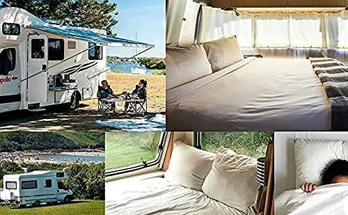 Rajlinen Rv Bunk Bed Sheets 32X80 – 100% Cotton RV Sheet Set, 4-Piece Fitted Sheets for Camper, Motorhome, Travel Trailer, Cot or Kids Bunk Beds, Deep Pocket, Fits Up to 8 Mattress, Chocolate Solid