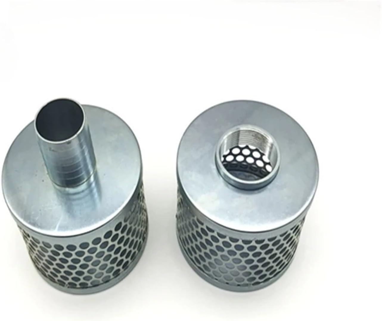 Round Hole Suction Strainer Filter for Pumps Garden Hose Thread/With Tube Plated Steel(2 Inch Thread)