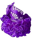 Junguan Infant Girls Wedding Party Gowns Newborn Pageant Tutu Cupcake Dress 6M Purple-2