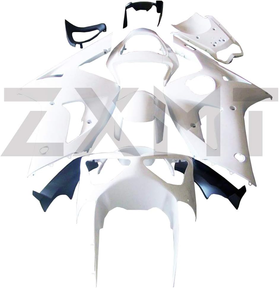 Motorcycle Fairing Kit Unpainted Fairngs ABS Injection Bodywork for Kawasaki ZX6R 636 2003 2004 (10 Pcs)