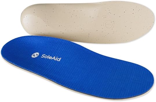 Soleaid Insoles IV - Arch Support Inserts for Flat Feet & Plantar Fasciitis - Neutral Height, Semi-Rigid, Heavy-Duty Cork Blend Insole for Circulation & Comfort (Women 7-7.5 / Men -)