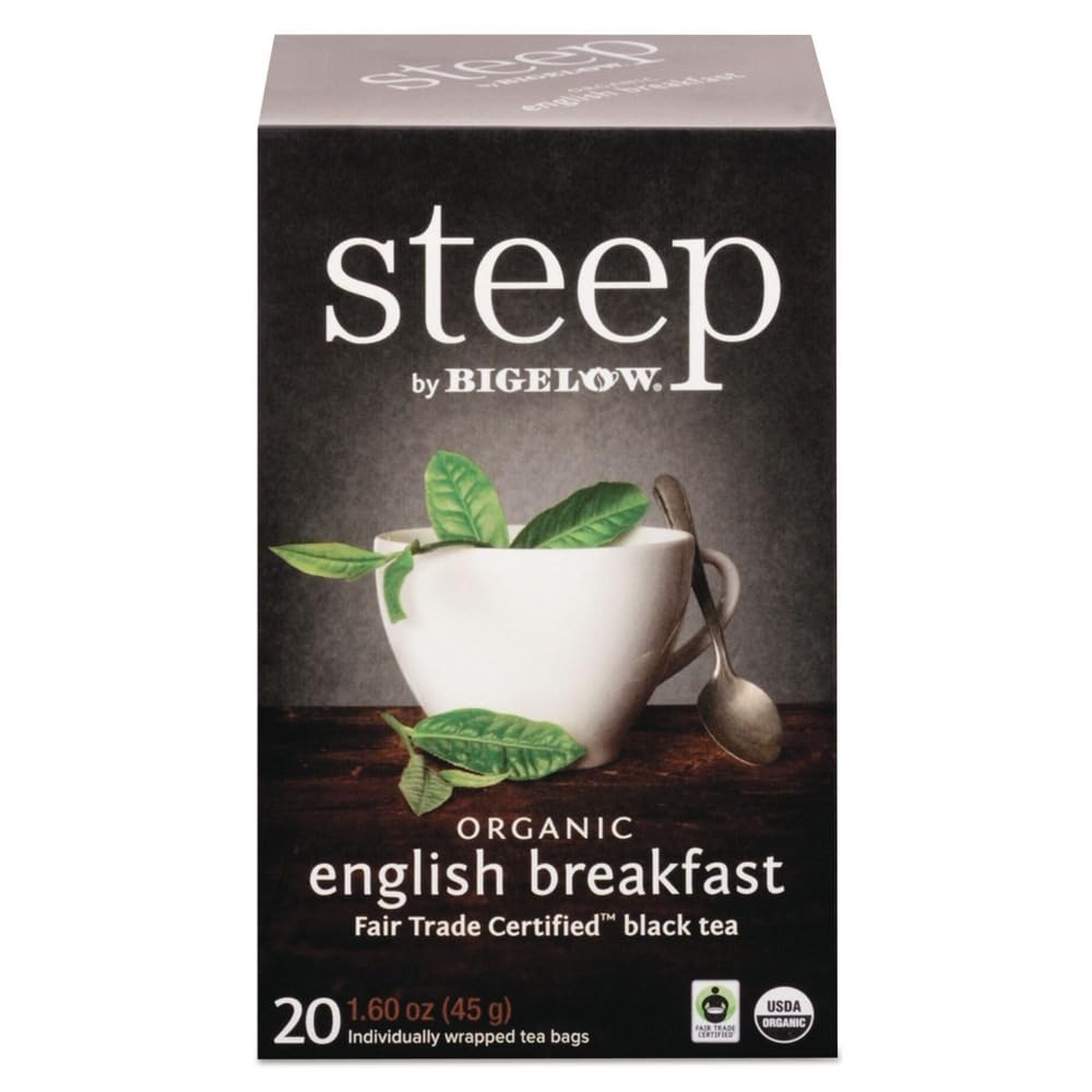 steep by Bigelow Organic English Breakfast Tea, 20 Count Box