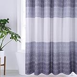 Chlophy Purple Ombre Fabric Shower Curtain - Gradient Striped Waffle Weave Cloth Shower Curtains for Bathroom, Heavy Duty Waterproof Hotel Spa Luxury Decorative Shower Curtain Set with Hooks - 72'x72'