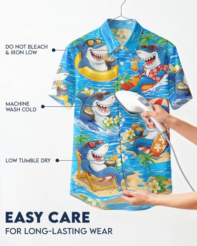 Image of 99TIMORO Fathers Film Button Down Shirt for Men, Funny Hawaiian Short Sleeve Top, Summer Beach Gifts