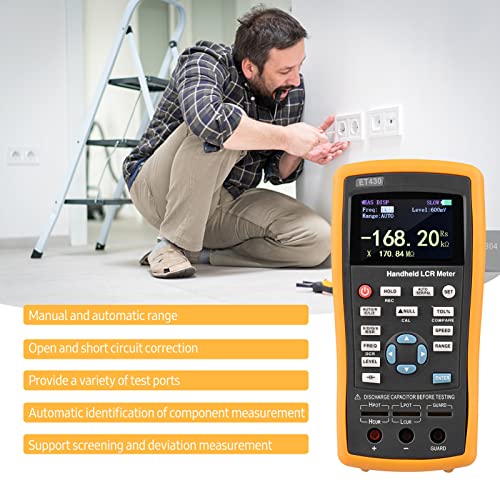 yeacher Medidor LCR digital portátil de 2,5 polegadas LCD 100kHz LCR Multímetro testador para indutâ