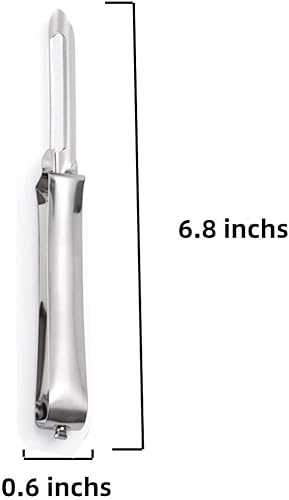 Miniatura 2 de Paquete de 2 peladores de verduras de cocina, pelador giratorio de acero inoxidable para zanahorias y frutas, con mango ergonómico y de control,