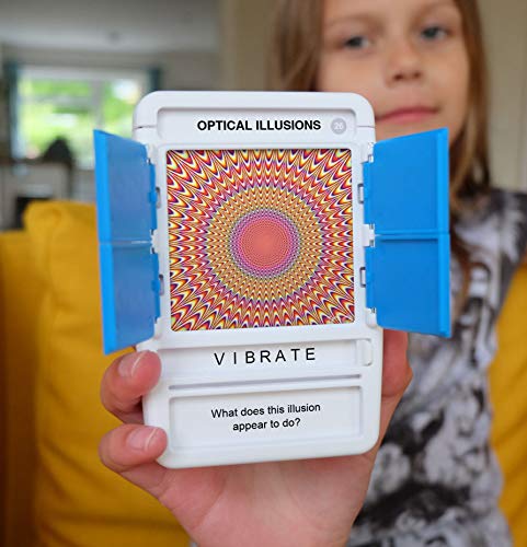 100 Pics Optical Illusions Travel Game - Try 100 Illusions | Flash Cards With Slide Reveal Case | Card Game, Gift, Stocking Stuffer | Hours Of Fun For Kids And Adults | Ages 6+ #TOP4