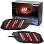 iJDMTOY JDM Style Red Lens LED Bumper Reflector Lamps Compatible With 2016-2021 Honda Civic Sedan, Function as Tail, Brake & Rear Fog Lights