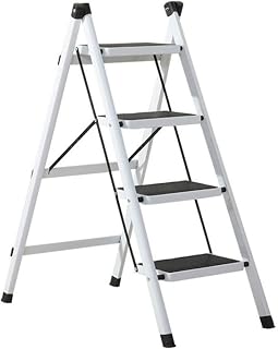 FLYIFE Step Stool Four-Step Ladder, Dormitory Folding Ladder Office Metal Ladder Photography Portable Ladder Household Ladder/48 X 5 X 113Cm