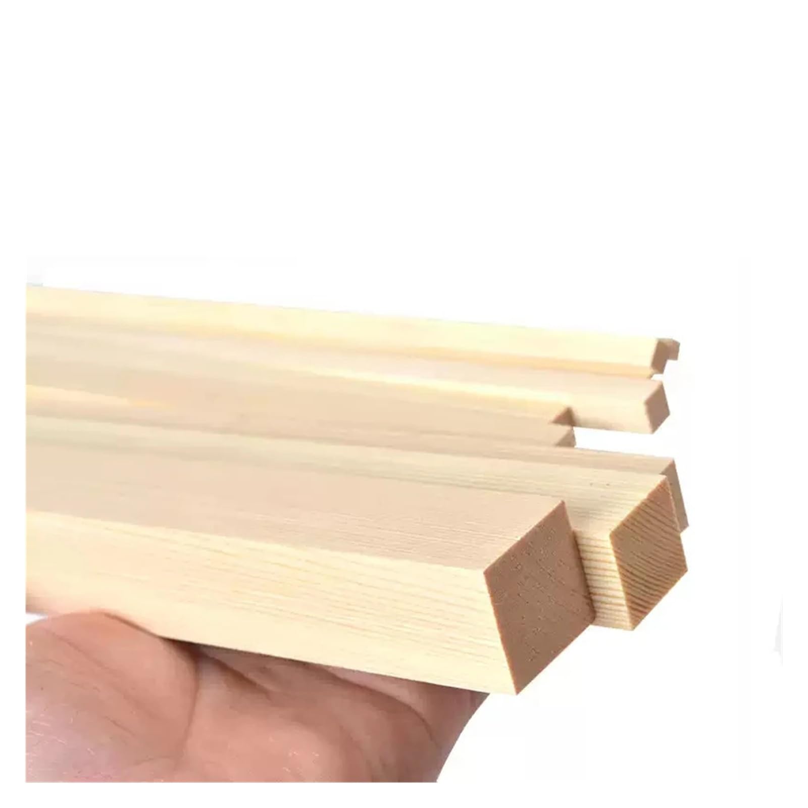 Woodcraft 1 szt. 30 x 30 mm ~ 50 * 60 mm kwadratowy pasek z litego drewna | Ręcznie robione modele DIY Rzeźbione materiały budowlane długość 100-500 mm (długość 500 mm, 50 x 60 mm)