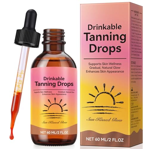Watermelon Flavored Black Nutrient Solution 60ml Drinkable Tanning Shots for Sun Drops Lazy Tan Self Tanning Drops Sunless Sunburn Create a Uniform Luster for All Skin Types
