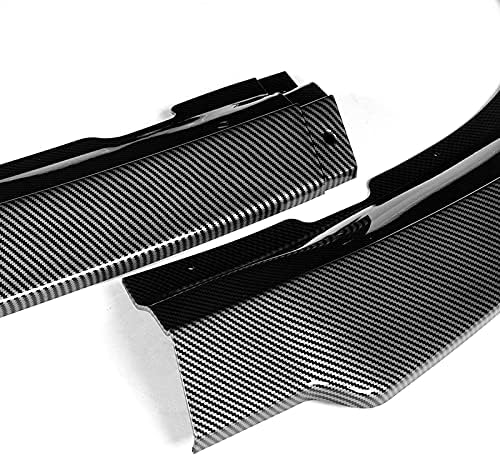 3PCS Front Bumper Body Kit Spoiler Lip Compatible with 2011 2012 2013 2014 Dodge Charger STP-Style, Air-Dam-Chin-Diffuser-Front-Bumper-Splitter (Painted Carbon Fiber Look Style)