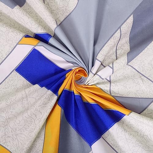 Image of Cloth Fusion Glace Cotton Pillow Cover Set of 2 with Envelope Closure (17X27 Inches, Geometric Blue)