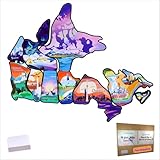 ACIMONE RV Provinces of Canada Travel Map Sticker, 11 ⅘“ x 15 ¾” Visited Province Sticker Decals for...