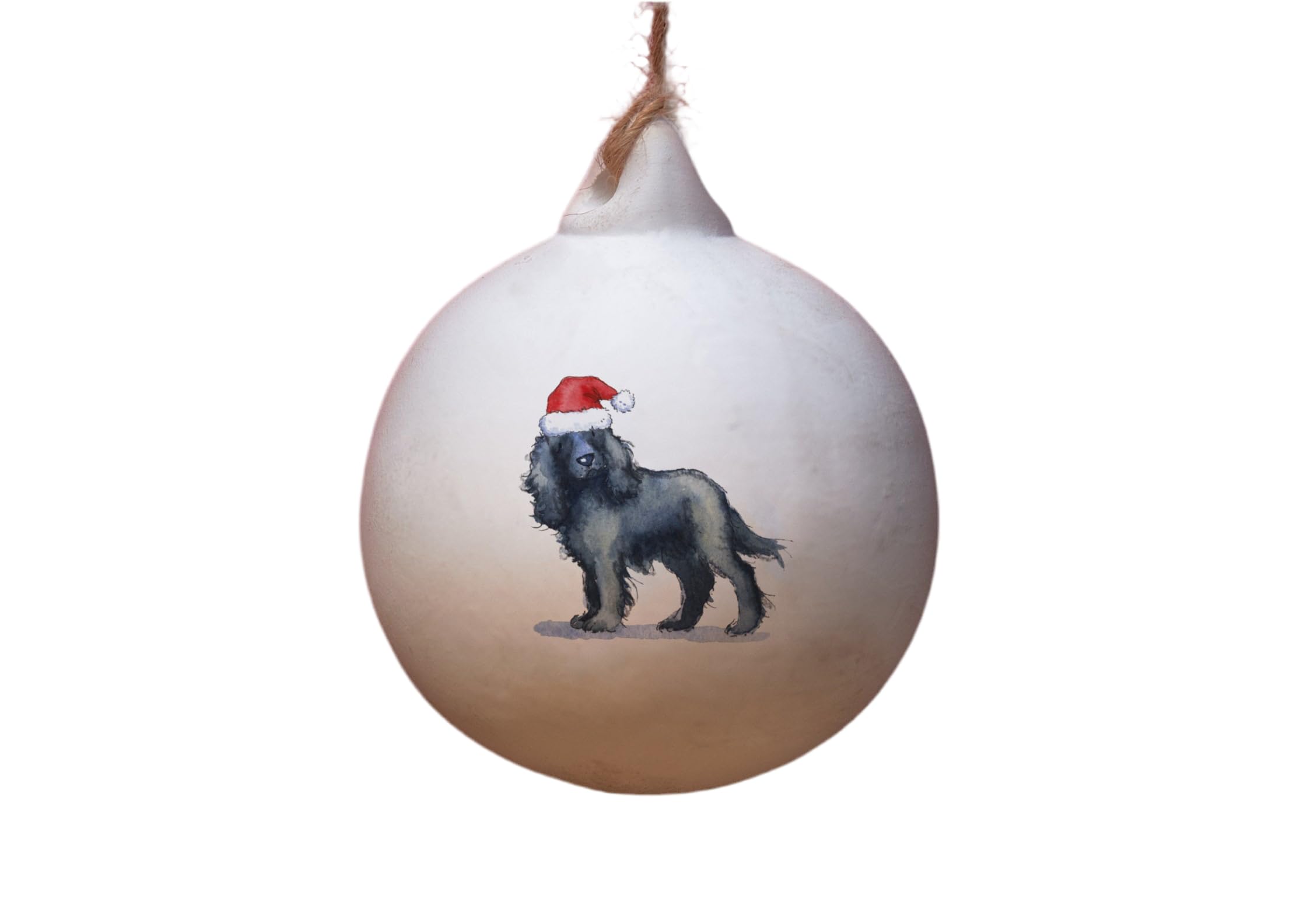Cocker Spaniel Black Ceramic Bauble - Tree Decoration - Christmas Decorations Dog Gift - Dog Lovers