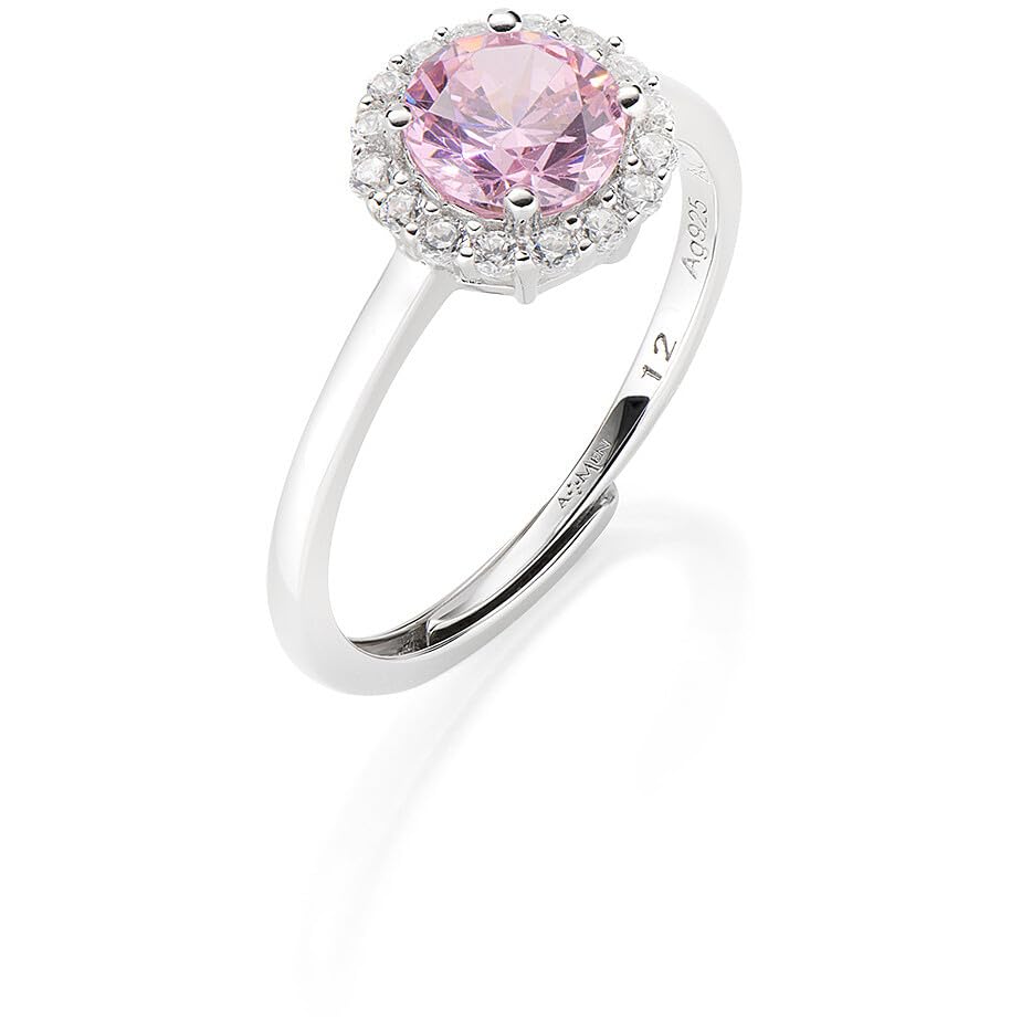 Bague argent 925 Amen Diamonds zircon rose le cadeau idéal taille 14-16