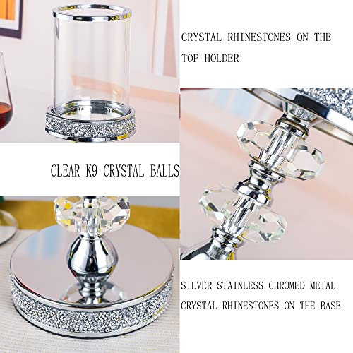 Pillar Candle Holders, Candle Holders For Pillar Candle, Crystal Candlesticks Holder For Home Decor, Wedding, Events, Coffee Dining Table Ch048Md #TOP1