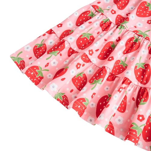 Image of Vieille Toddler Girls Summer Dress Ruffle Casual Beach Sundress 2-8 Years
