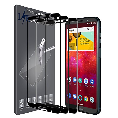 LK [3 Pack] Screen Protector for Motorola Moto Z3 / Z3 Play, [Full Cover][Japan Tempered Glass] 9H Hardness with Lifetime Replacement Warranty