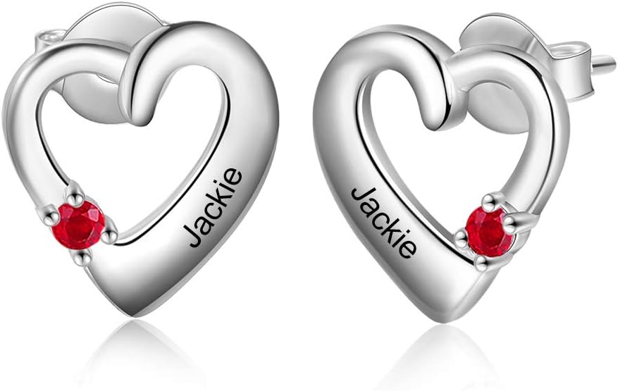 Personalized Birthstone Earrings for Women Jewelry Gift Birthday Gift for Mom Women Wife Her