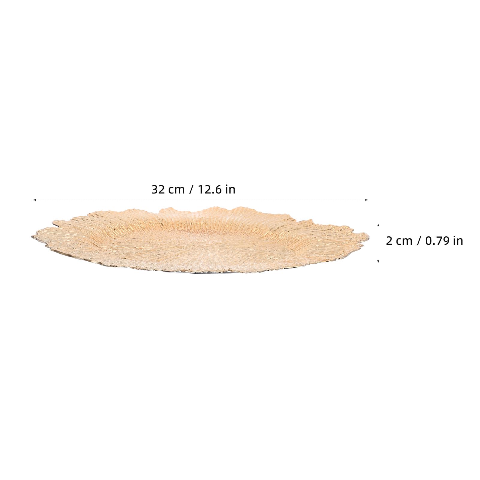 OSALADI 4 szt. złotych talerzyków Reef Charger, 13" eleganckich