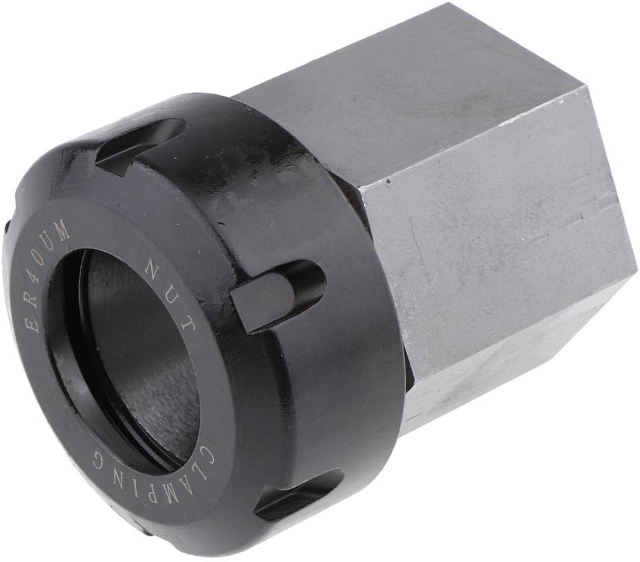 ER-40 Hex Collet Block Workholding Collets Collet Chuck CNC Lathe Tool Holder - Hard Steel with ER-40 Square Collect Chuck Holder - for Woodworking Milling Cutter Chuck Adapter -