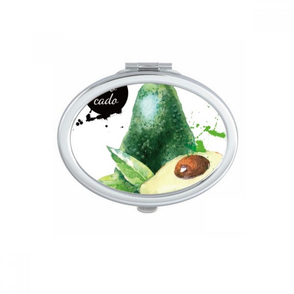 Miroir compact portable fruit santé maquillage de poche ovale mignon multicolore