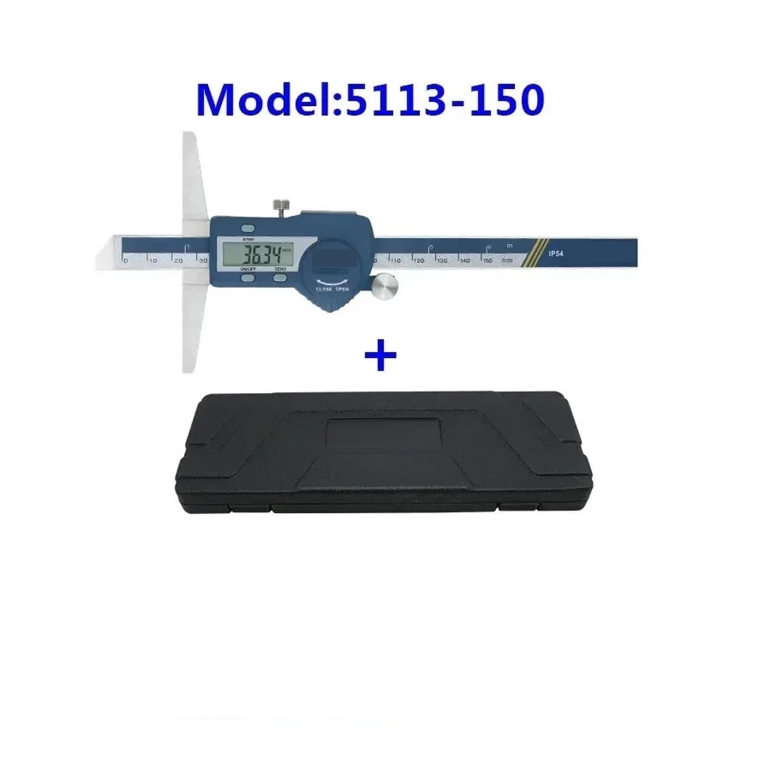Mikrometer-Set, Tiefenmessschieber-Mikrometer 150/200/300 mm Digitaler Messschieber Edelstahl Elektrischer digitaler Tiefenmesser für Heimwerker/Haushalt(0-200mm)