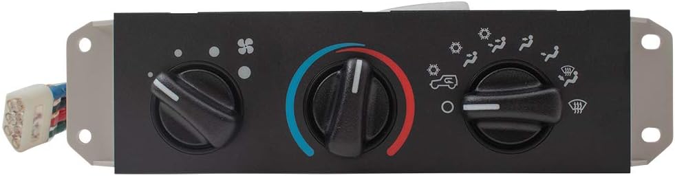 Brock Aftermarket Replacement A/C and Heater Blower Motor Control Switch Compatible with 1999-2001 Jeep Wrangler TJ