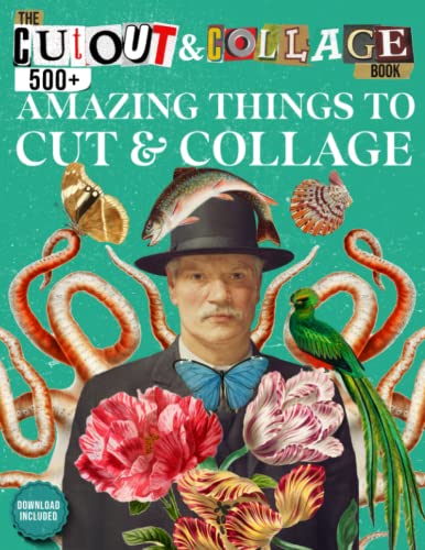 Photo 1 of The Cut Out And Collage Book 500+ Amazing Things To Cut & Collage: People, Animals, Insects & Butterflies, Botanicals, Dishes & Plates, Vehicles, ... Mixed Media Artists (Cut and Collage Books)