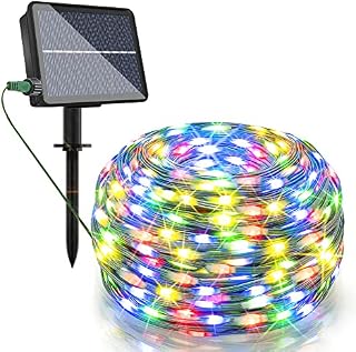 Ollny Solar Lights Outdoor Garden - 180LED 18m Solar Fairy String Lights Outdoor Lights Solar Powered Waterproof with Timer/8 Modes Garden Ornaments Multicolor Outside Lights for Tree/Fence/Patio/Gate