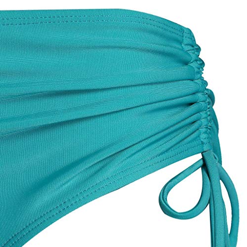 Women Feather Print Tankini Push-Up Padded Overlay Flounce Bandage Crisscross Back Swimwear Beachwear Bathing Suit (Green, Xxl) #TOP3