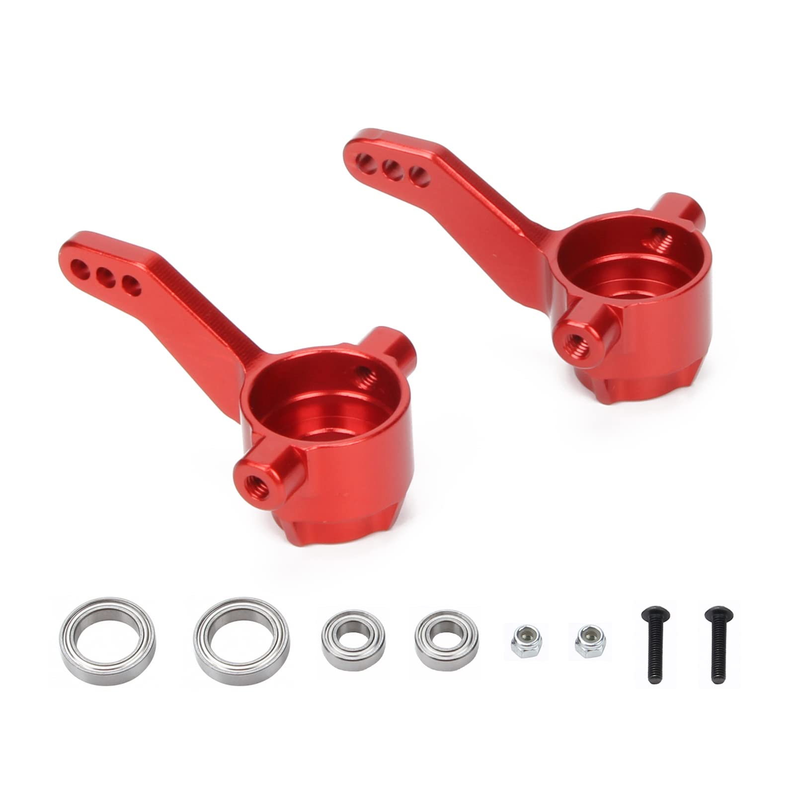 RCAWD Bloques de dirección de aleación para 1/10 ARRMA 3s y Mega550 Vorteks Senton Granite Big Rock Typhon actualizar parte 2pcs/set (rojo)
